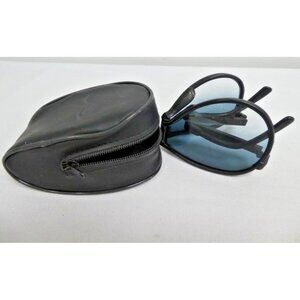 Vintage Faberge Foldable Compact Sunglasses with Leather Case